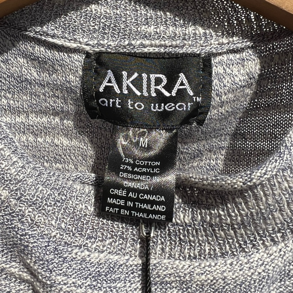 🆕 Grey White Tunic Top Tank Sleeveless Crew Neck Side Slit Size M - Picture 6 of 10